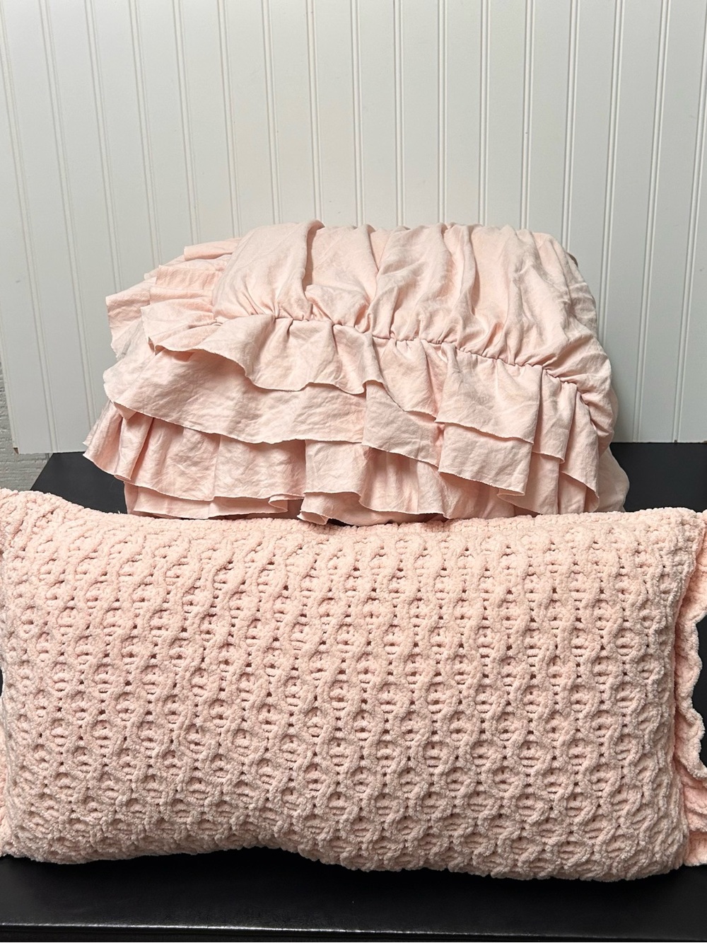 Pottery Barn Teen Chloe ruffle quilt pillow